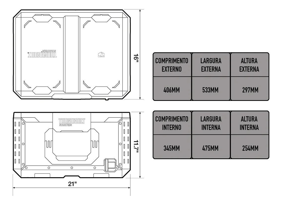 CAIXA ORGANIZADORA DE FERRAMENTA - TOUGHBUILT - Imagem 2